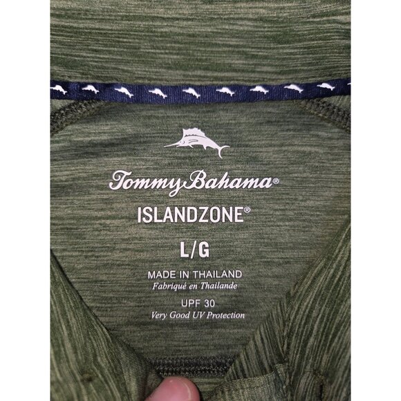 Tommy Bahama IslandZone Green Polo Shirt Large UPF 30 - Picture 5 of 8